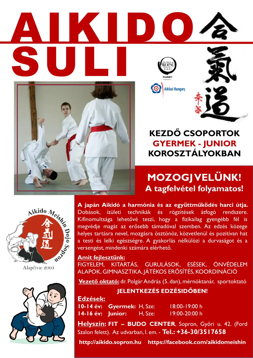 Gyermek aikido 2026 plakát
