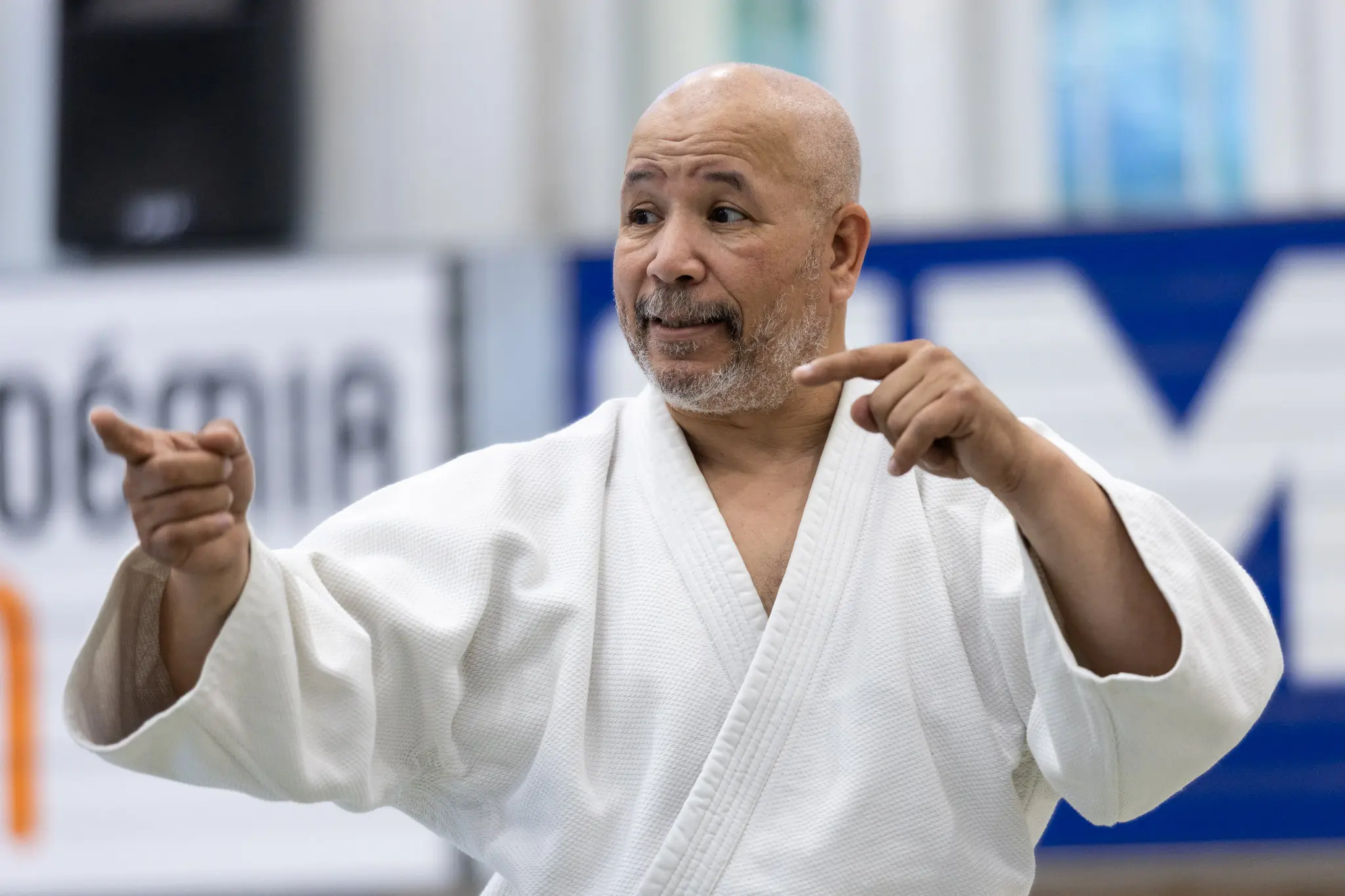 Jaff Raji Sensei aikidó oktatás közben